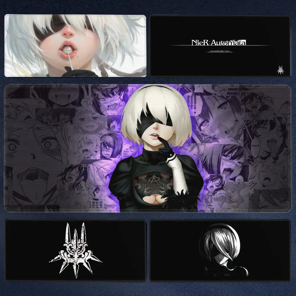 

New Kawaii Girl Large Mouse Pad PC Computer Game 2B Mousepad Keyboard Desk Mats Office Rubber Anti-slip Anime Mice Mat 400x800mm