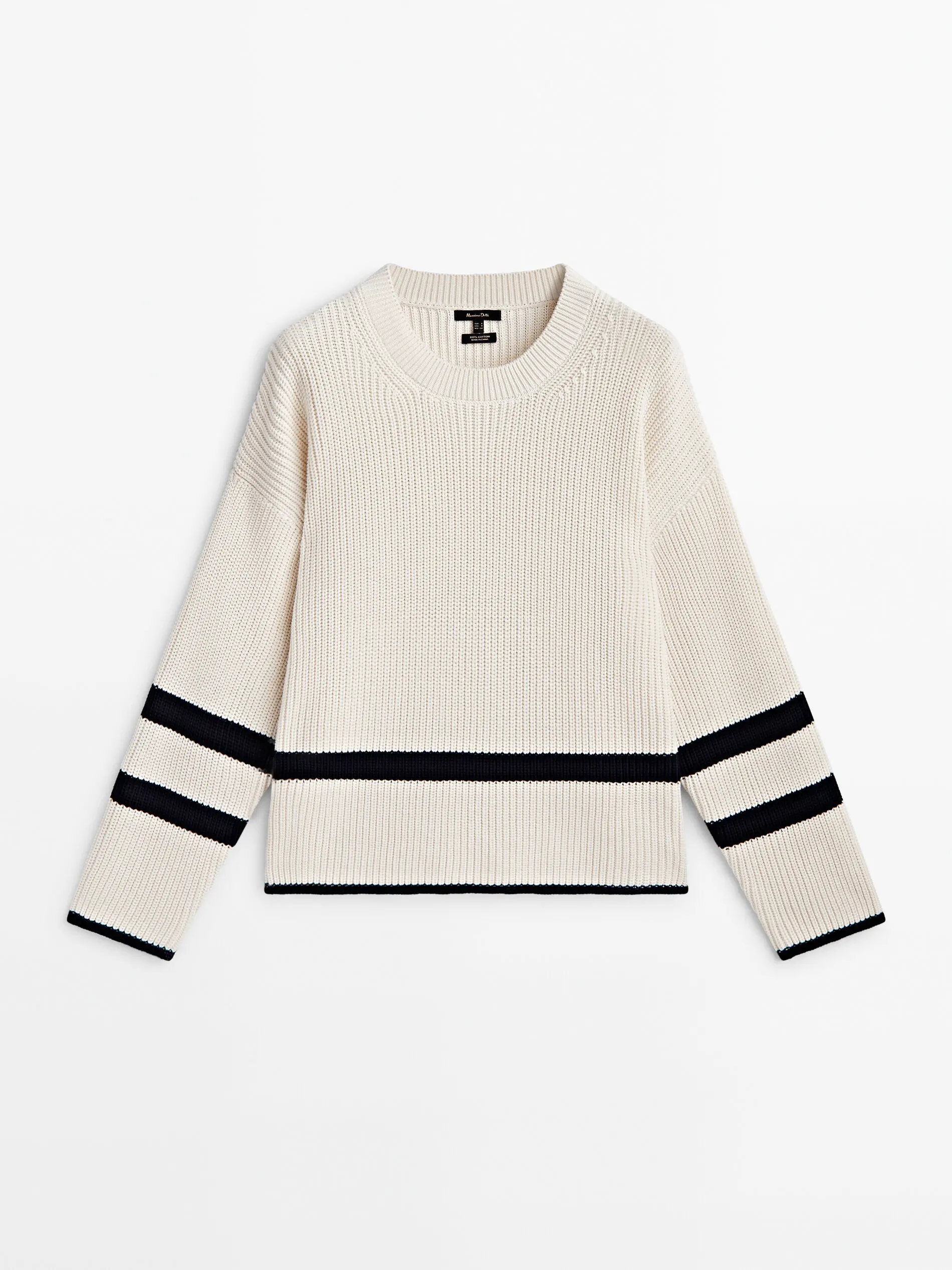 Ethereal MD 2023 autumn new style of French striped side button split knit long-sleeved sweater