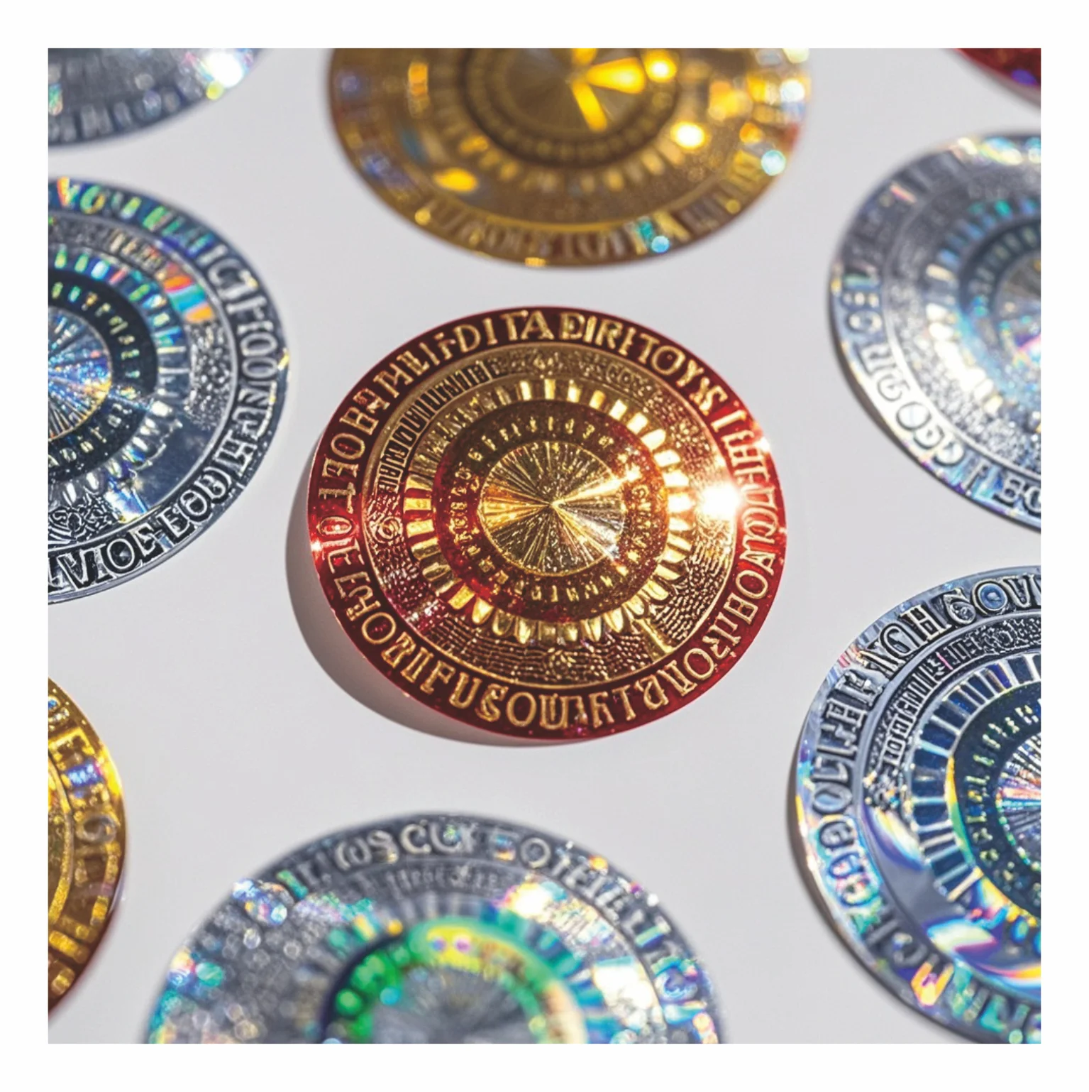 

Hot Selling Gold Custom Shape Hologram Label With QR Code Oval Shape Hologram Label With CE Certificate