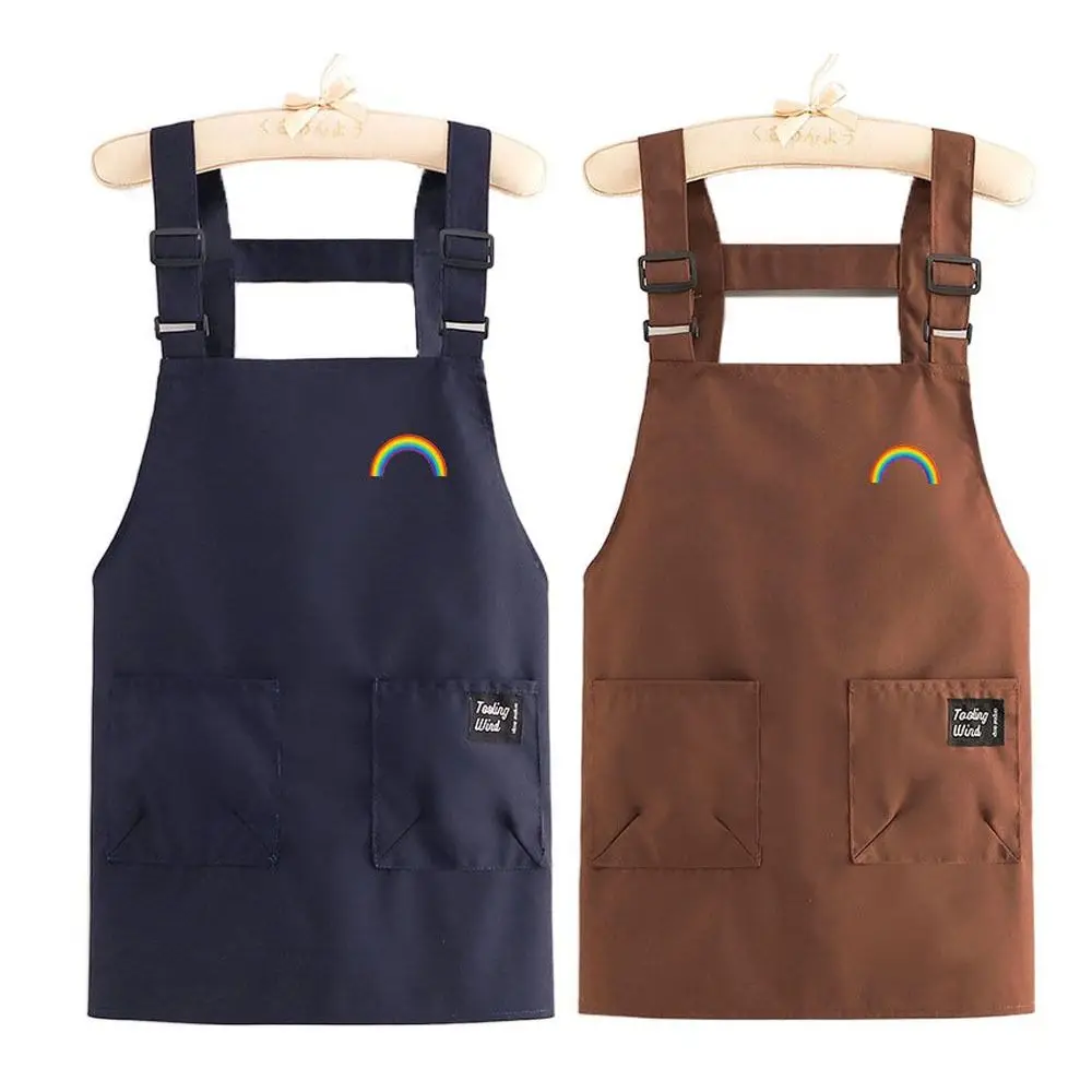 

Canvas Household Cooking Apron Oil-proof Sleeveless Working Clothes Waterproof Adjustable Straps Coffee Shop Bibs for Women Men