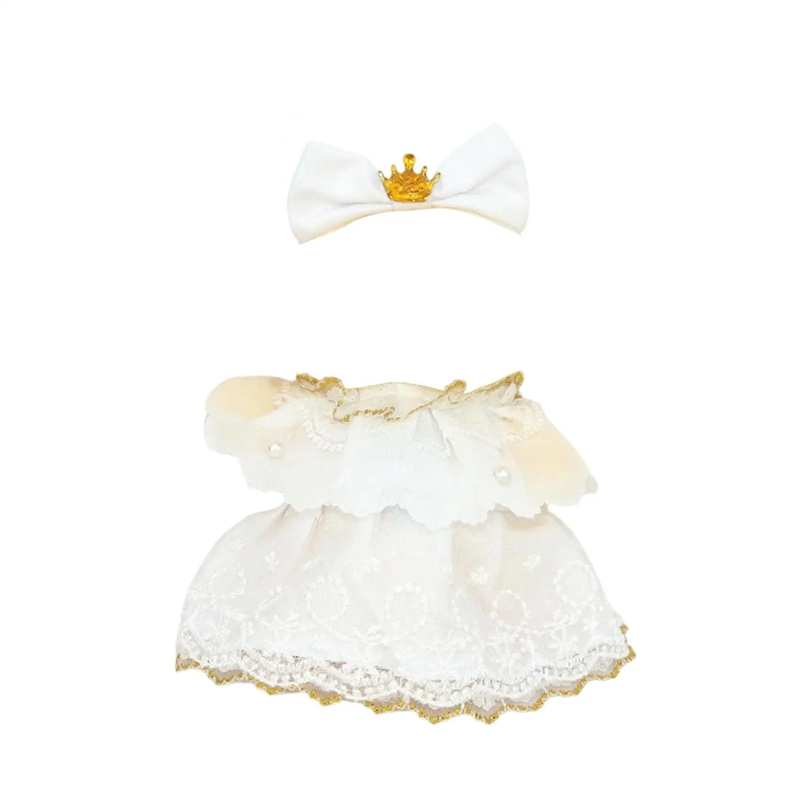 Vêtements de poupée de 15cm avec accessoire de cheveux, cadeau pour filles, à la mode, joli et Adorable