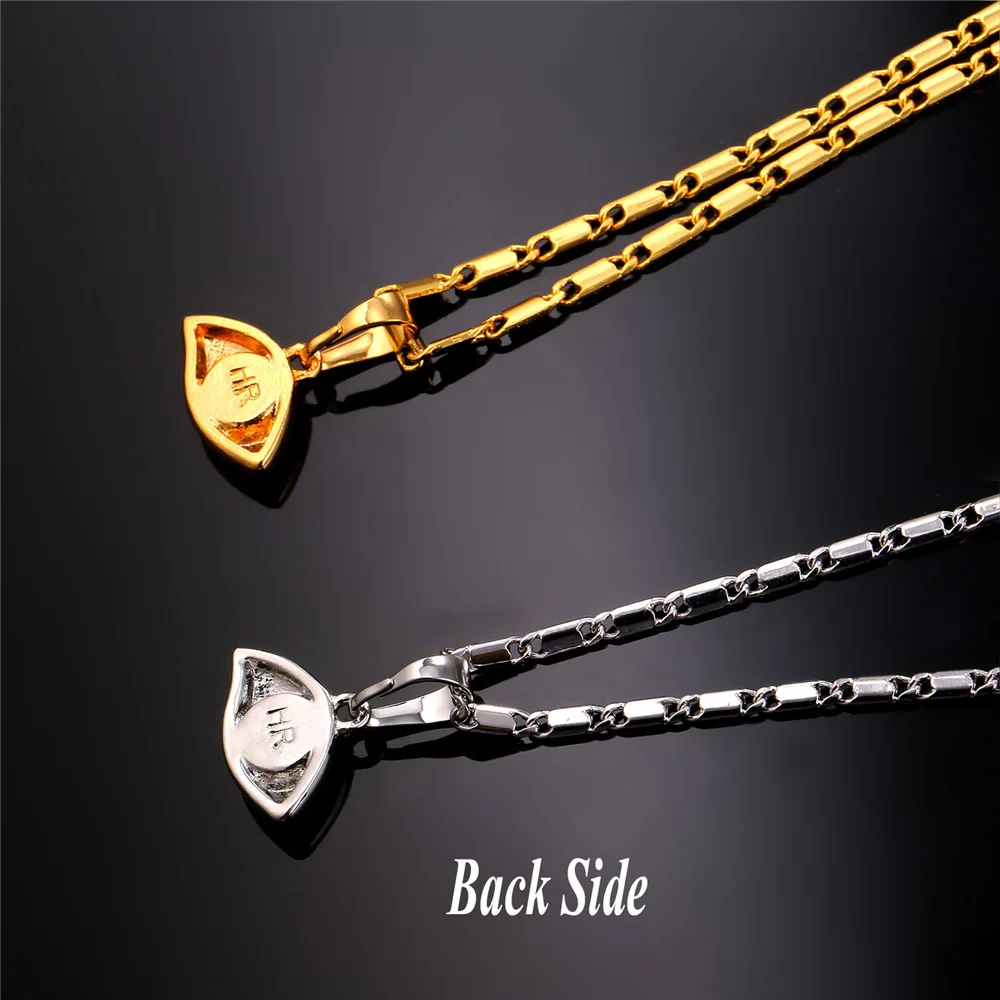 U7 Blue Eye Necklaces & Pendants Trendy Gold Color Amulet Necklace Turkish Jewelry For Women Gift P354 QC24