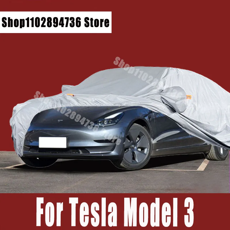 For Tesla Model 3 Covers Outdoor Sun uv protection Dust Rain Snow Protective Auto Protective cover