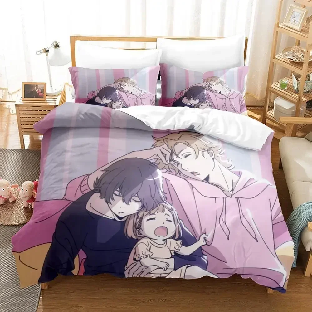 Buddy Daddies Bedding Set Single Twin Full Queen King Size Bed Set Adult Kid Bedroom Duvet cover Sets 3D Anime Bed Sheet Set