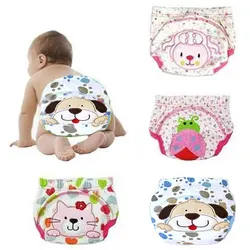 Baby Cotton Learning Pants Diaper Diaper Waterproof Training Pants Breathable Baby Washable Cartoon Training Pants