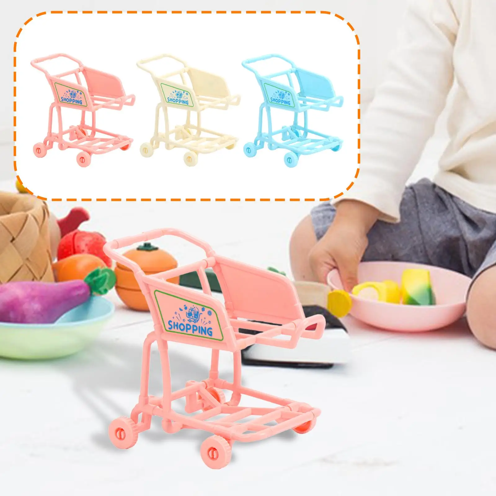 Chariot de courses interactif pour enfants, créatif et amusant, chariot de développement, supermarché, jouet d'apprentissage précoce, cadeau pour garçons et filles