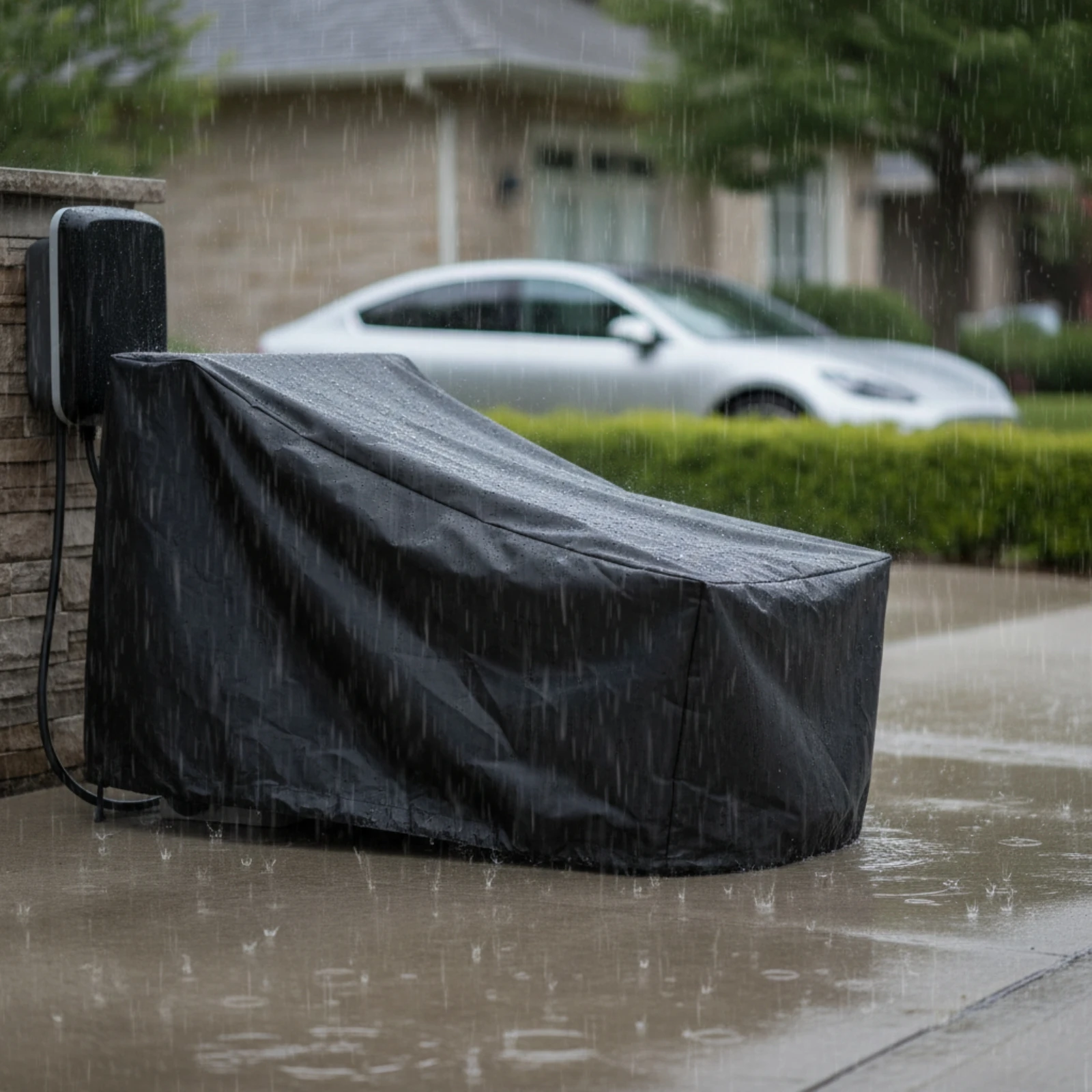 EV Charger Safeguarding Cover Weatherproof EV Charger Cover Easy to Install Simple Installation for Driveway, Parking Lot