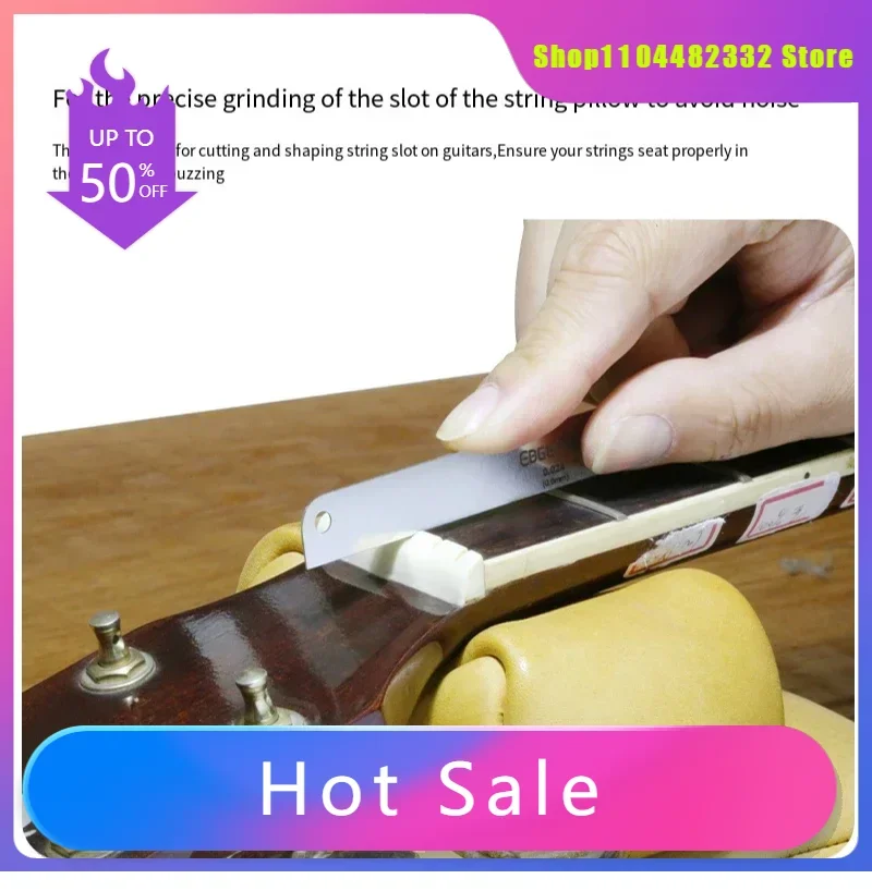 

Mandolin Nut Slotted File High-precision Nut Polishing Guitar String Distance Adjustment and Fret Repair Tool