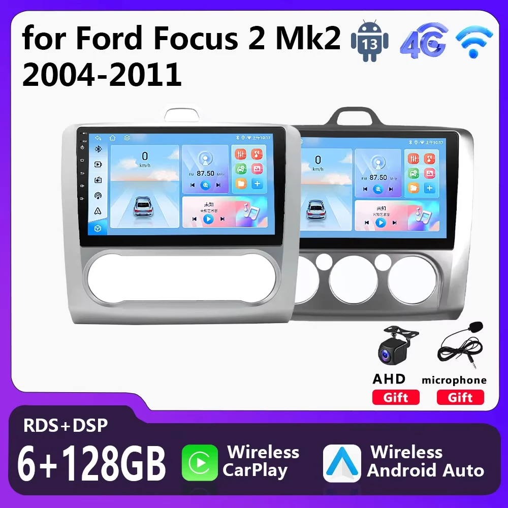 

Car Multimedia Radio for Ford Focus 2 Mk2 2004-2011 2 Din Wireless Carplay Android Auto Video Player Navigation Stereo Head Unit