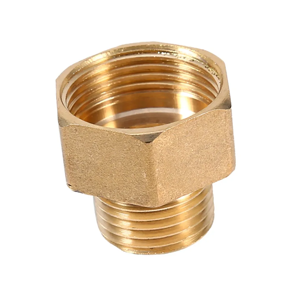 2PCS G1/2" Male to G3/4" Female Brass Pipe Reducer Brass Material Hex Head Design Hex Bushing Adapter Pipe Fitting Coupler