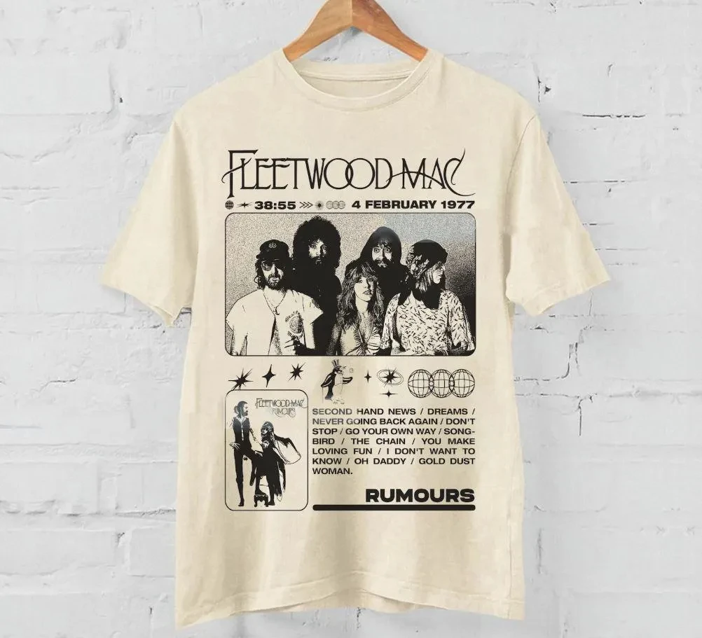 Stevie Nicks 2026 T-shirt retro tour T-shirt retro 90s Fleetwood Mac 1977 album T-shirt  oversized t shirt women clothes