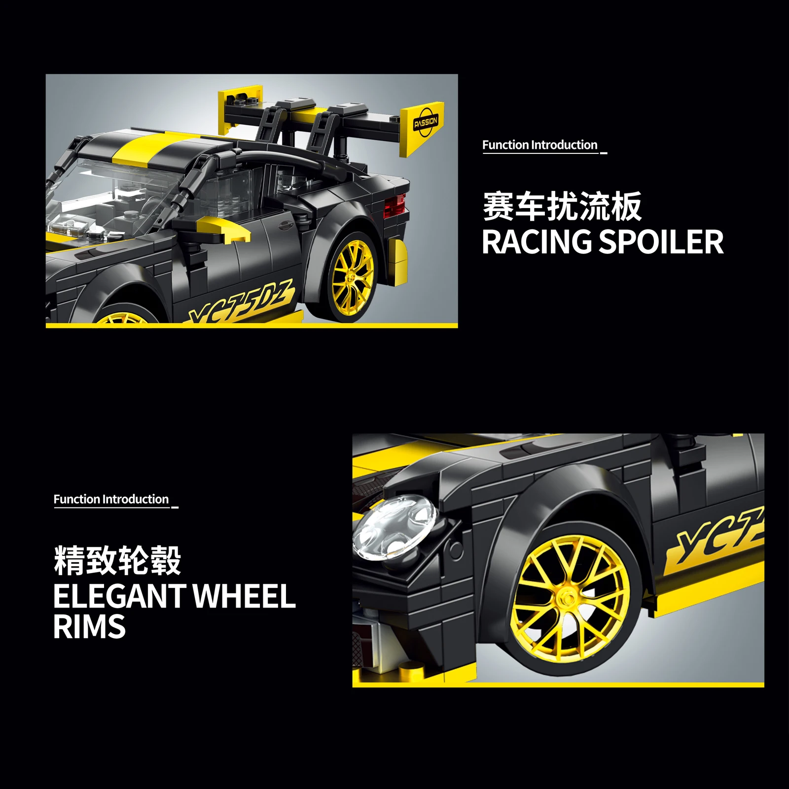 MOC التحكم عن بعد سيارة رياضية 1:20 اللبنات نموذج سيارة كلاسيكي RC سباق السيارات الاطفال الجذعية التعليم اللعب لغز الهدايا