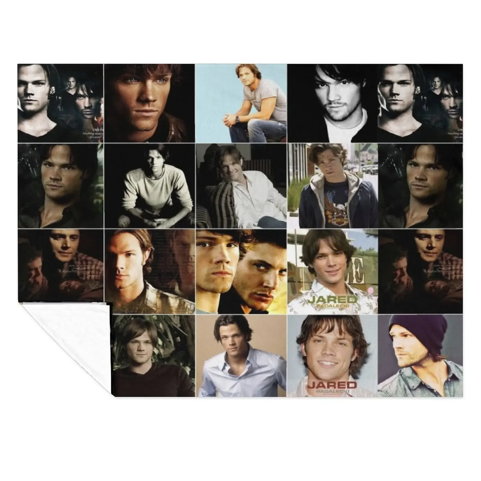 

Jared Padalecki American actor Mix Version Ultimate Mural / Collage Edit Fan Art - 1 Throw Blanket Shaggy Cute Plaid Blankets