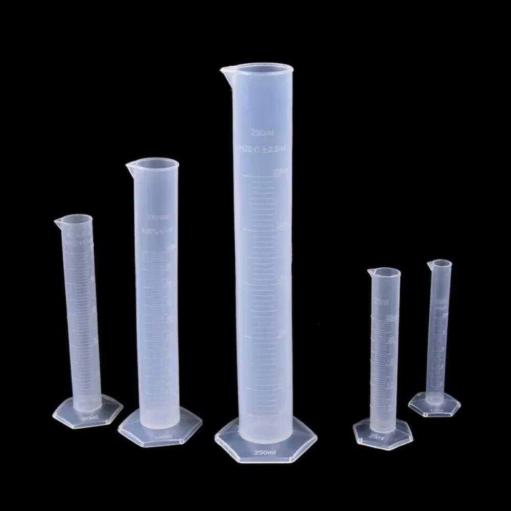Transparents Graduated Cylinder Plastic Sturdy Measuring Cups Professional Trial Test Liquid Tube Laboratory Supplies