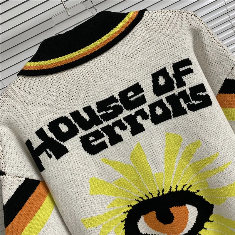 Tendenze della moda Maglione House of Errors Modello casual di alta qualità Jacquard Ricamo Logo Maglioni lavorati a maglia Unisex