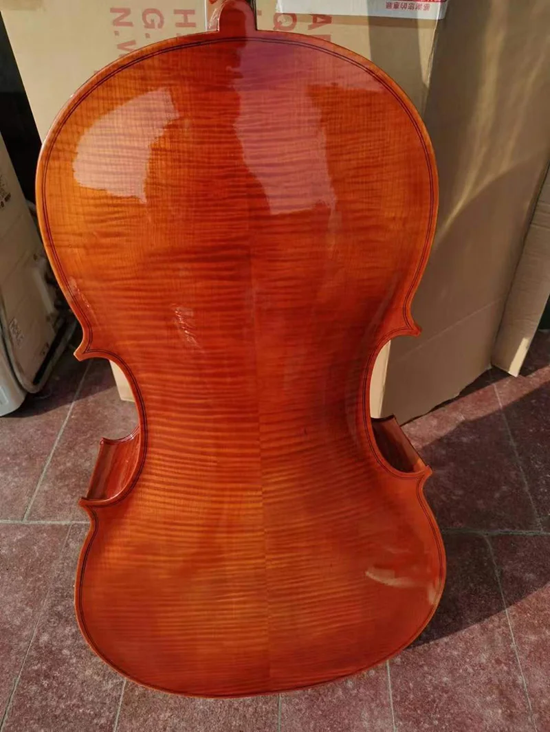 4/4 3/4 1/2 1/4 handmade Tiger pattern solid wood cello exam playing grade adult children beginner solid wood professional cello