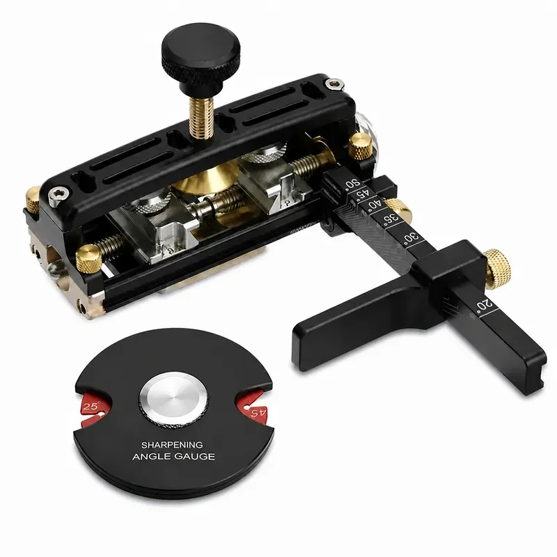 Woodworking Honing Guide Sharpening Jig with Extension Jaw for Chisels Planer Blades High Precision Tool Sharpener Accessory