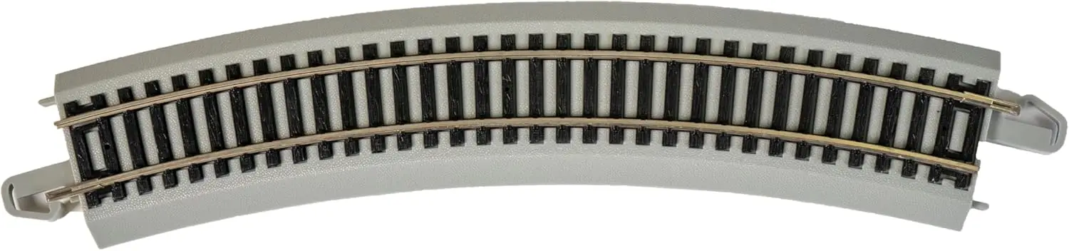 

Trains - Snap-Fit E-Z TRACK 18” RADIUS CURVED TRACK - BULK (50 pcs) - NICKEL SILVER Rail With Gray Roadbed - HO Scale