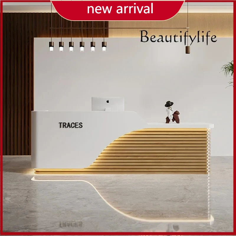 BJ Company Front Desk Reception Desk Simple Modern Bar Table Beauty Salon Cashier Counter