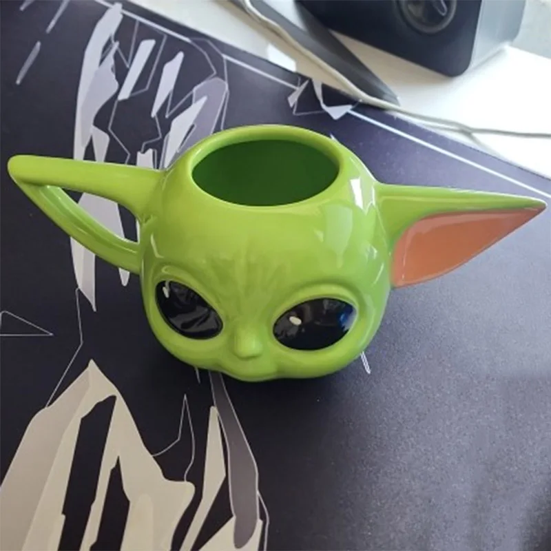 Disney Movie StarWars Mando Baby Yoda Grogu Ceramics Cup Action Figure Dolls tazze da bere tazza tazza da caffè collezione modello regali