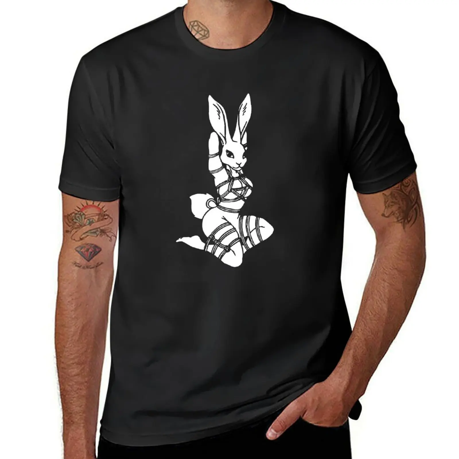 Bunny Bondage T-Shirt summer top quick-drying cute tops mens white t shirts