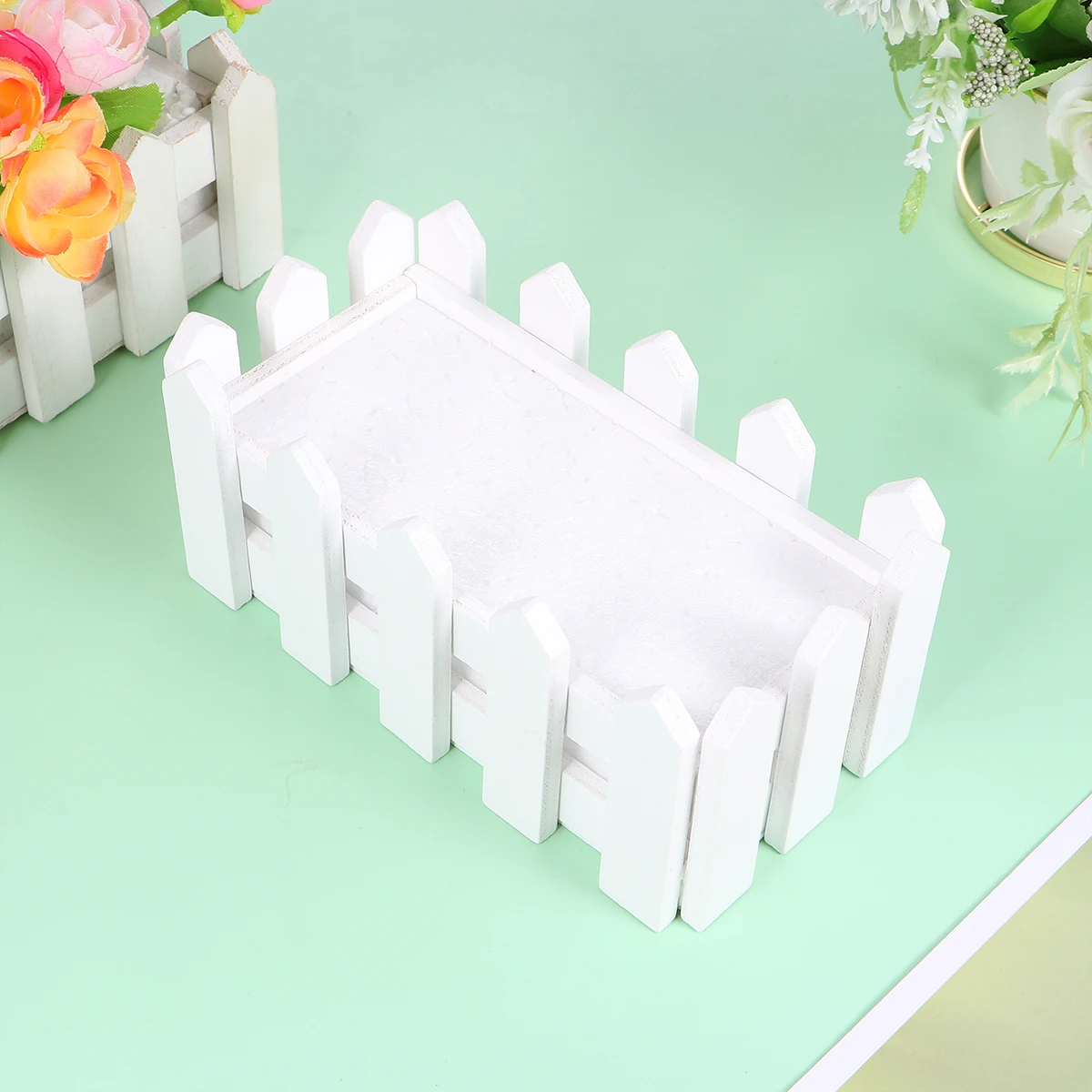 

3 Pcs Artificial Flower Pot Decorations Smooth Texture Car Desk Home Bamboo Planter Box Anti Skid Leakproof Base Plant Craft