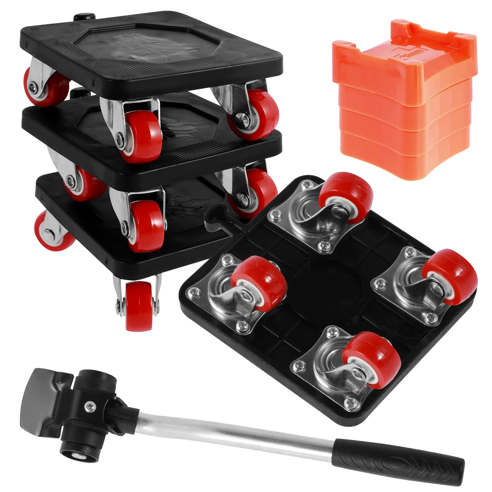 400KG Heavy Duty Furniture Lifter Transport Mover Lifter Slides Wheel Easy Furniture Mover Tool Set Wheel Roller Bar Hand Tools