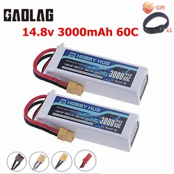 14.8v 3000mAh 4s 60C LiPo batteria per RC elicottero aereo Quadcopter auto aereo con T JST XT30 XT60 spina 4s 14.8v Bateria