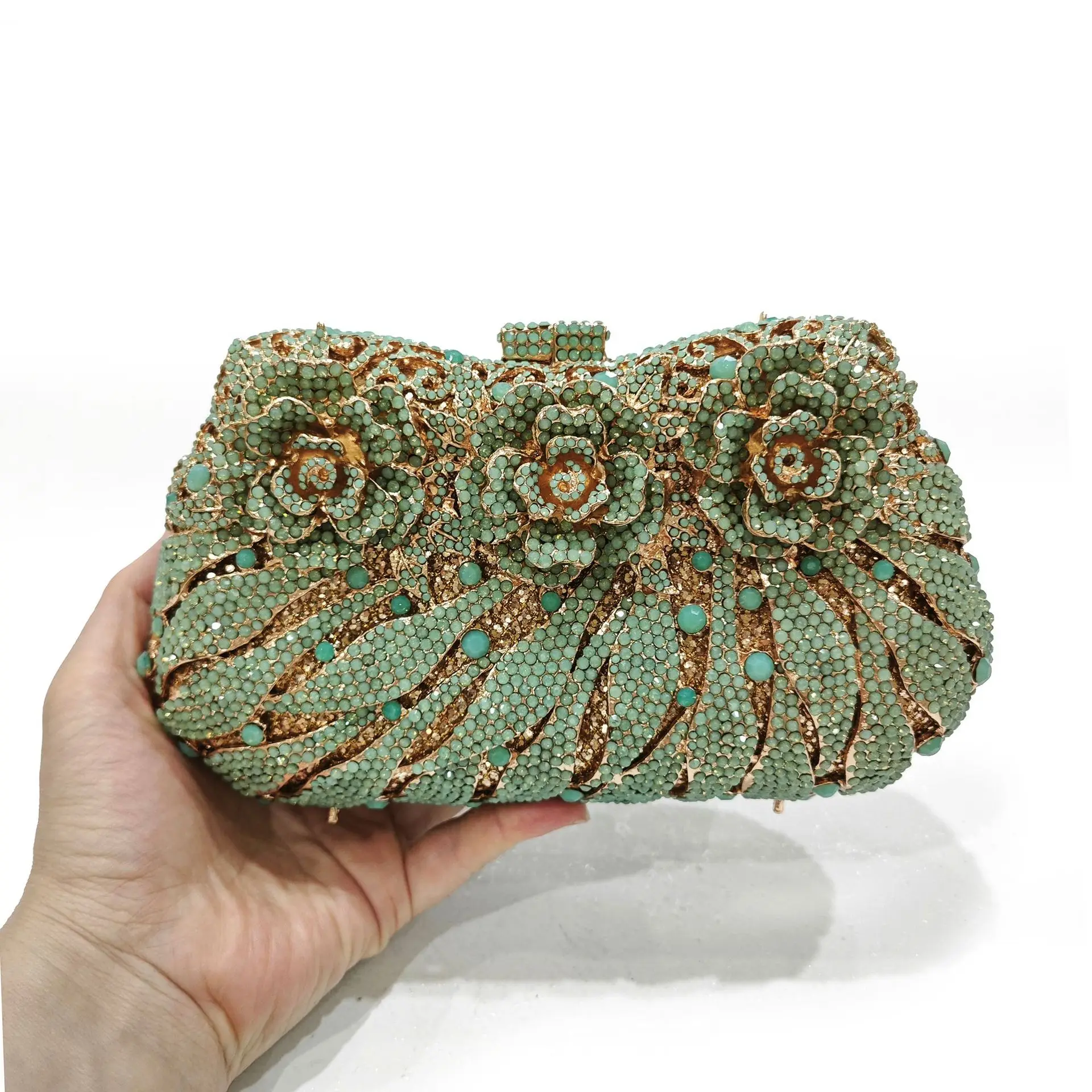 

Diamond-encrusted dinner bag Hollow banquet diamond clutch women's bag