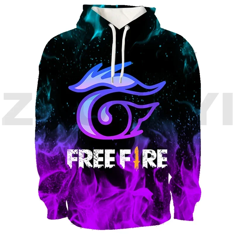 New Game Free Fire Anime Hoodie Casual Men Clothing Loose Sweatshirt 3D Free Fire Garena Tracksuit Women Harajuku Pullovers Tops