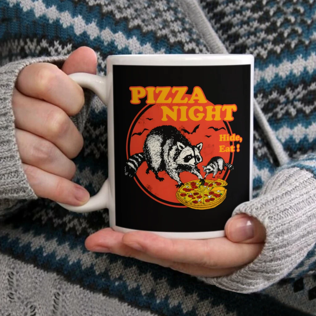 

Pizza NightCoffee Mug Tea Cup 11oz Coffee Cup Funny Birthday Ceramic Mug Personalized Cup