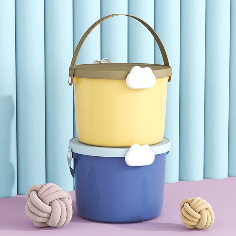 Handheld Bucket For Children's Toys Building Block Packaging Barrel Circular Storage Barrel