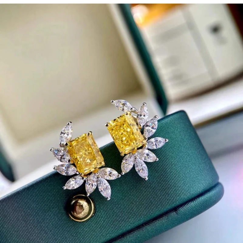 

New Arrival Emerald Pink Citrine Tourmaline Socialite Style for Women Elegant Earrings Jewelry