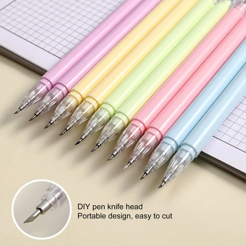 2 pezzi 0.5mm penna da taglio per carta a doppia testa in acciaio al tungsteno cancelleria fai da te carta artistica Scrapbook Craft Cutter