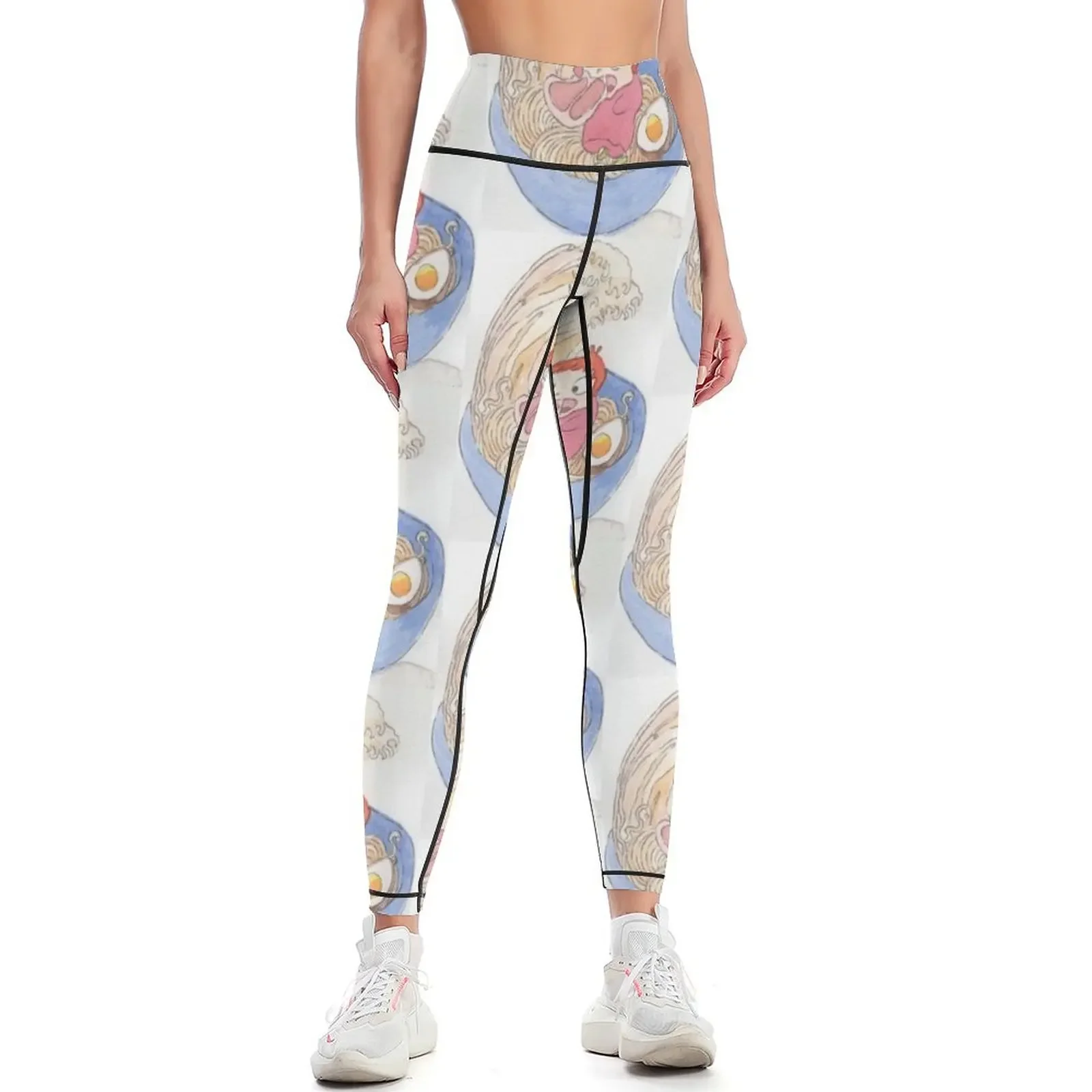 

Ramen Fish Girl, Ham! Leggings joggers for Fitness's gym clothes gym sportswear woman jogging pants Womens Leggings