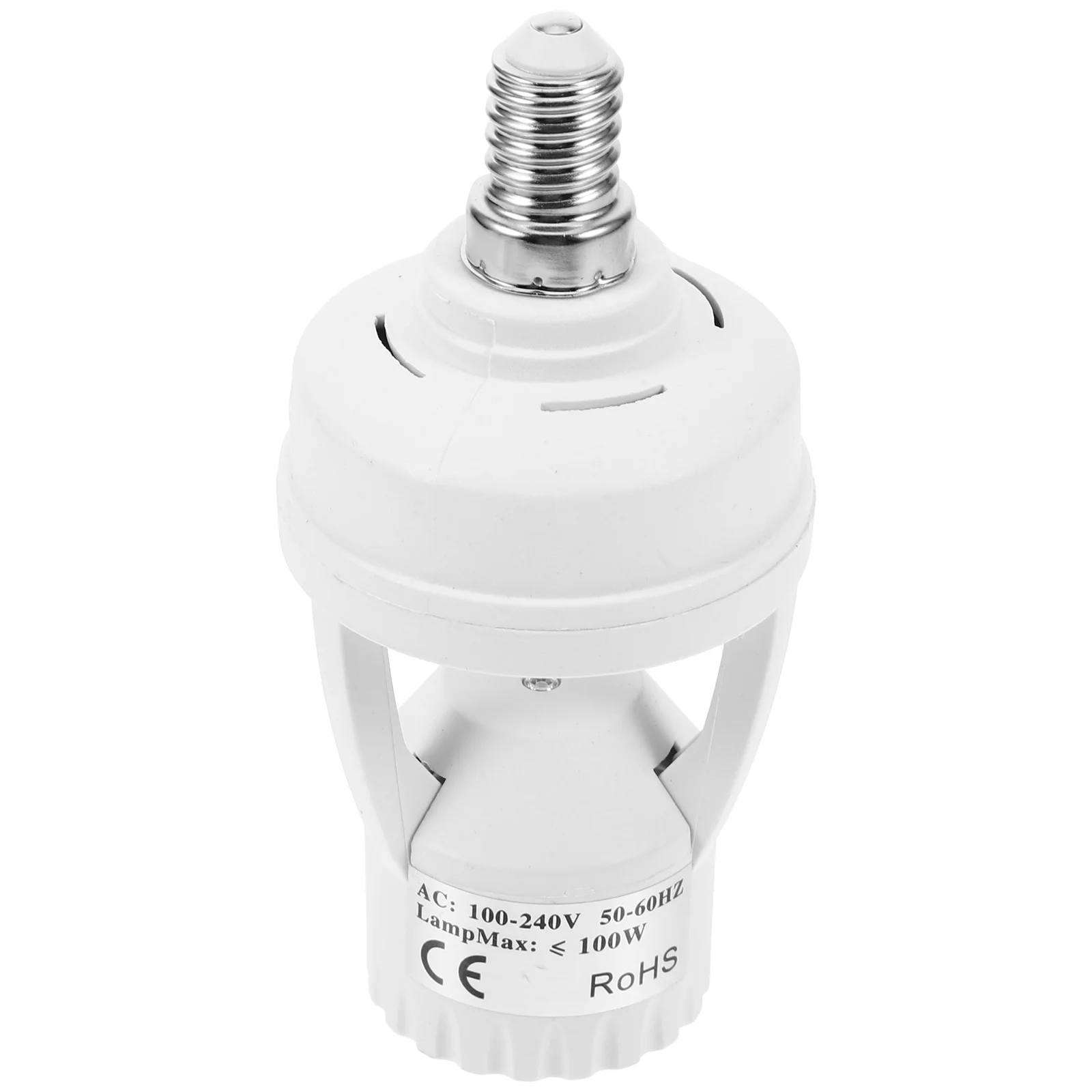 E14 Induction Lamp Holder LED Light Bulb Converter E27 Screw Adapter to Motion Sensor Socket