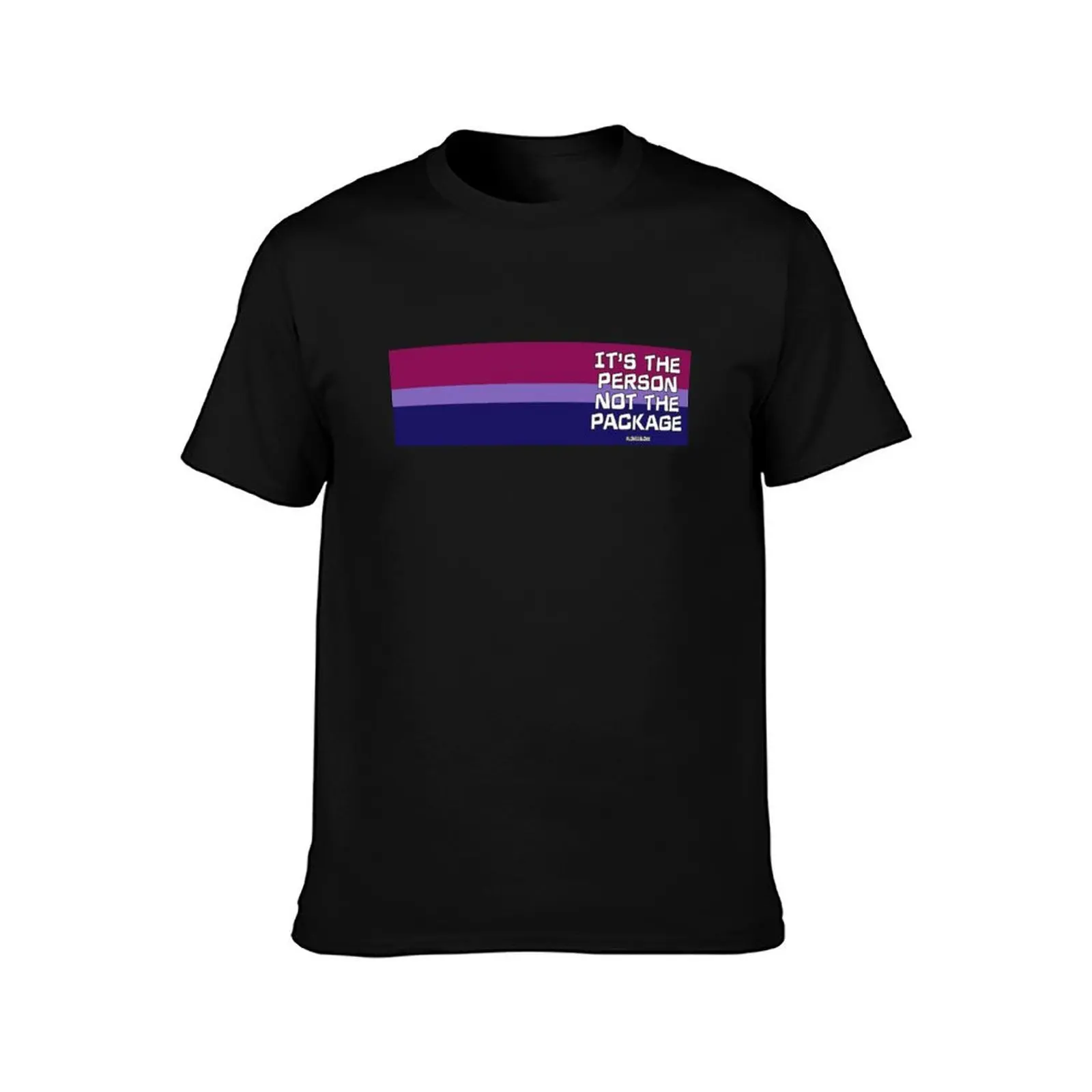 It's the Person Not the Package (bisexual) T-Shirt Basic Plain Tee for Spring and Summer