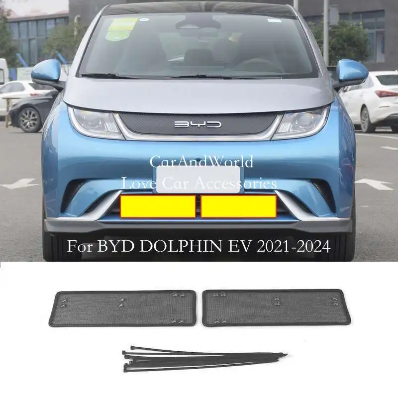 

Stainless Steel Center Grille Insect Screening Mesh Insert Protector Net Trims Car Accessories For BYD DOLPHIN EV Mini 2021-2025
