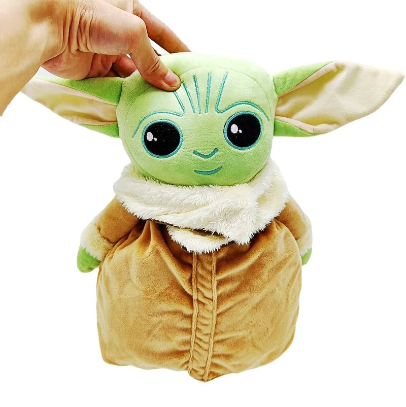 2024 Disney New Anime Yoda Baby School Bag Plush Toy Backpack Cute Alien Doll Pp Cotton Backpack Children'S Gift