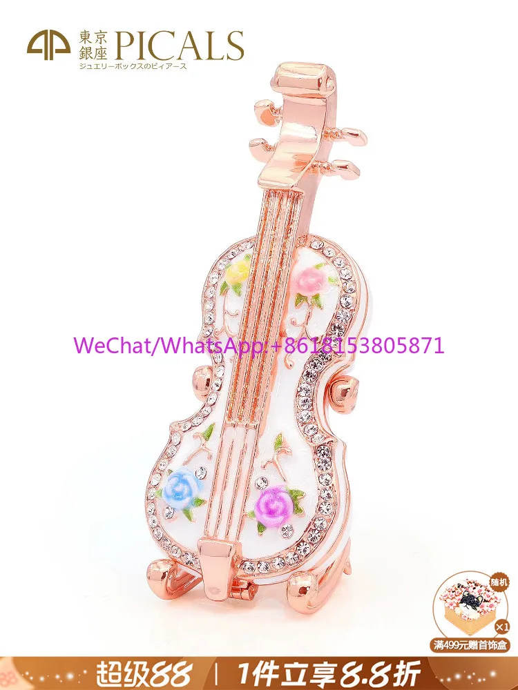 European high-end violin jewelry storage box, high-end gift proposal ring box.