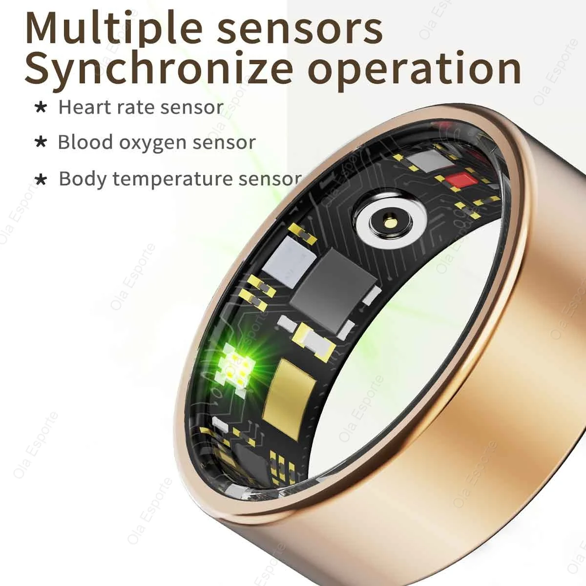 Cincin Pintar Pria Wanita 5ATM Tahan Air Monitor Kesehatan Suhu Monitor Denyut Jantung Oksigen Darah Pelacak Olahraga Smartring 2025 Baru