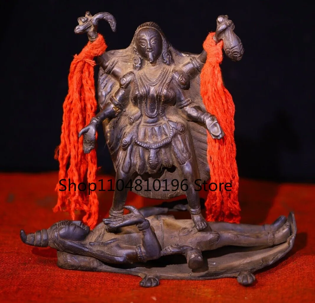 Old Tibet Buddhism Temple Bronze Cundhi Bodhisattva Cundi Buddha Statue TQA
