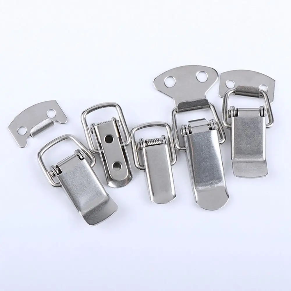 Stainless Steel Spring Clasp Buckle Burglar-proof Anti-Theft Toggle Latch Catch security Multifunctional Duck Billed Buckles