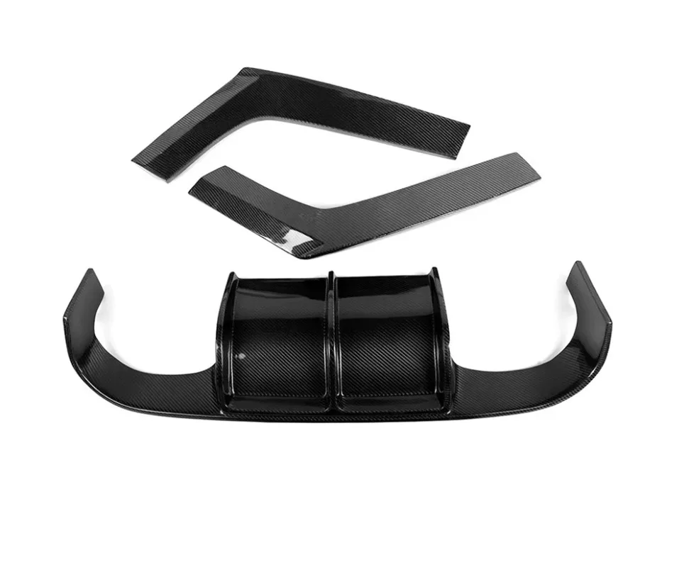 Autoclave Prepreg Dry Carbon Fiber Rear Lip Spoiler Fits for BMW M3 F80 M4 F82 F83 V Style Rear Bumper Diffuser Splitter Lip