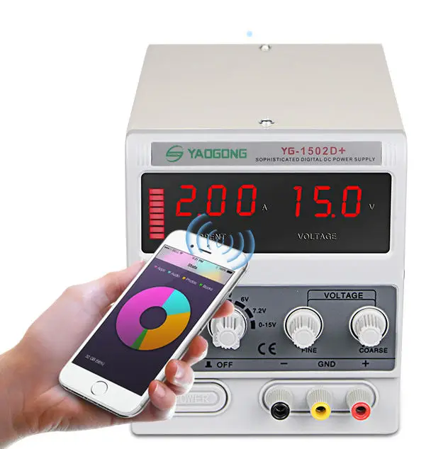 

YAOGONG 1502D + 15 В 2 А выходной источник питания постоянного тока регулируемый регулируемый импульсный ток для ремонта мобильных телефонов