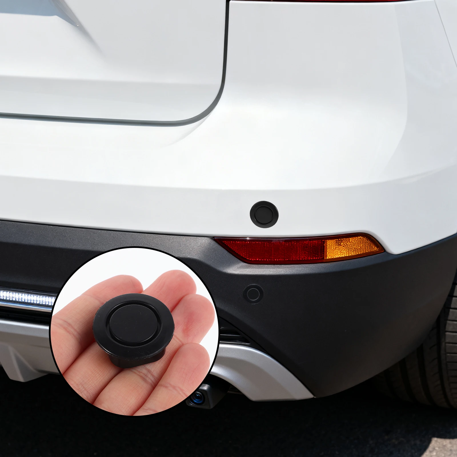 10pcs Car Bumper Radar Hole Covers Waterproof Plugs Rear Parking Sensor Guards Decorative Covers Car Bumper For 25mm Hole