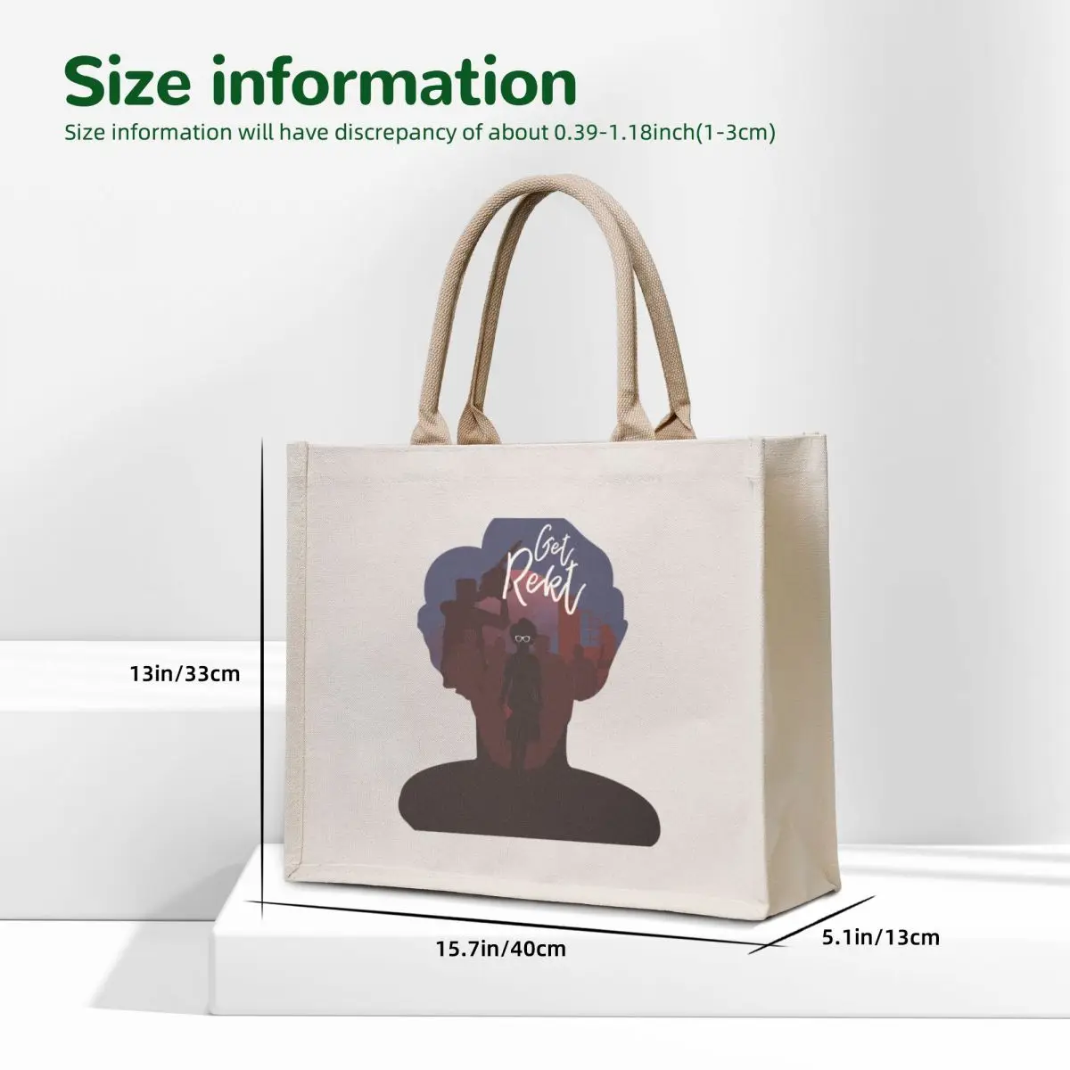 Get Rekt Tote Bag Tragetasche Anpassbare Tragetasche Stofftaschen Hand