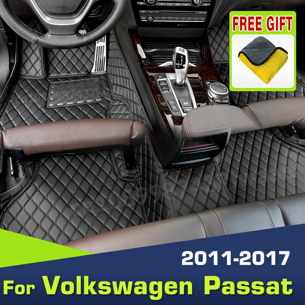 

Автомобильные коврики для VW Volkswagen Passat 2011 2012 2013 2014 2015 2016 2017, индивидуальные подушечки для ног, ковер, аксессуары для интерьера