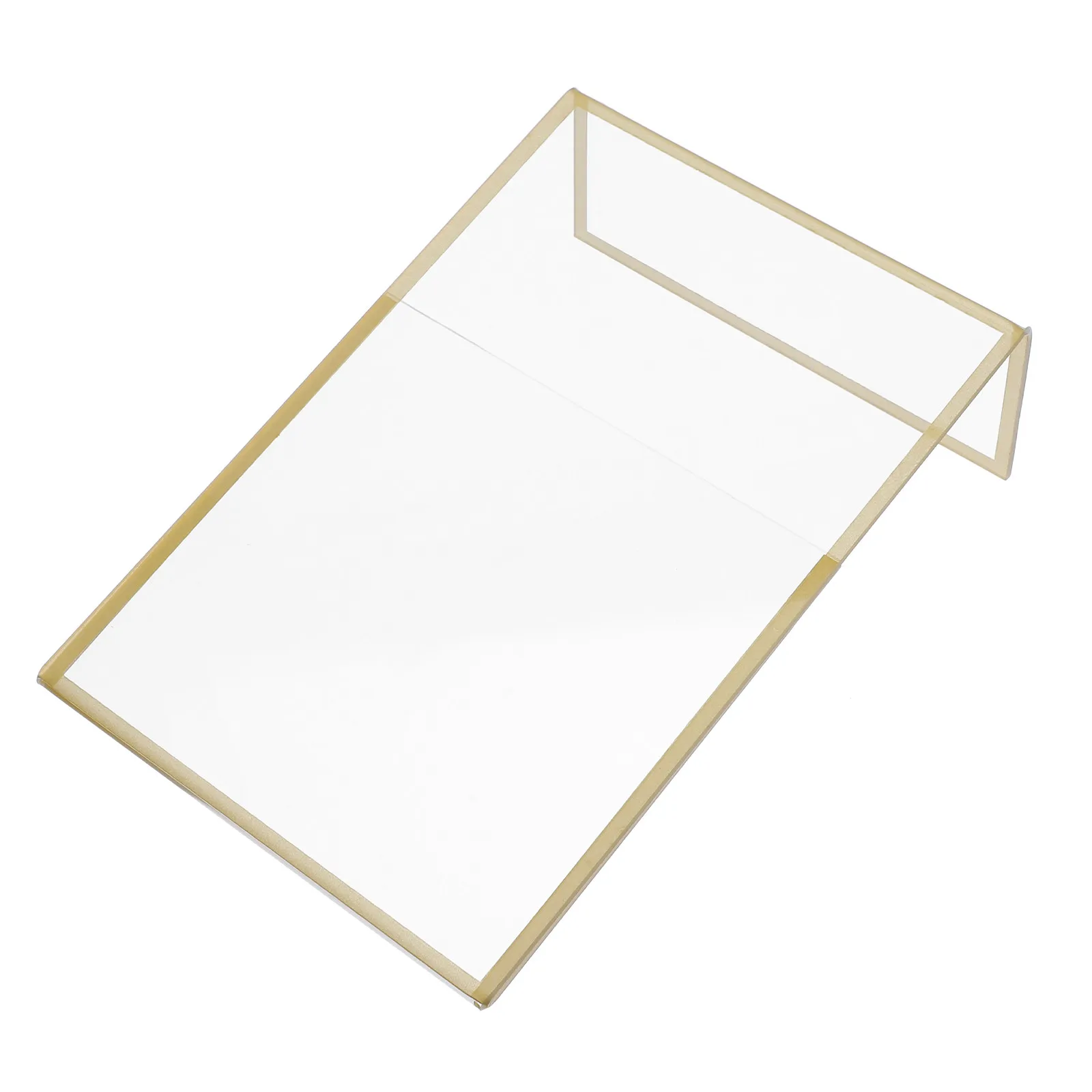 

6Pcs Acrylic Sign Holder Transparent L Shape Vertical Table Stand Clear Display Rack for Restaurant Office Wedding Photos