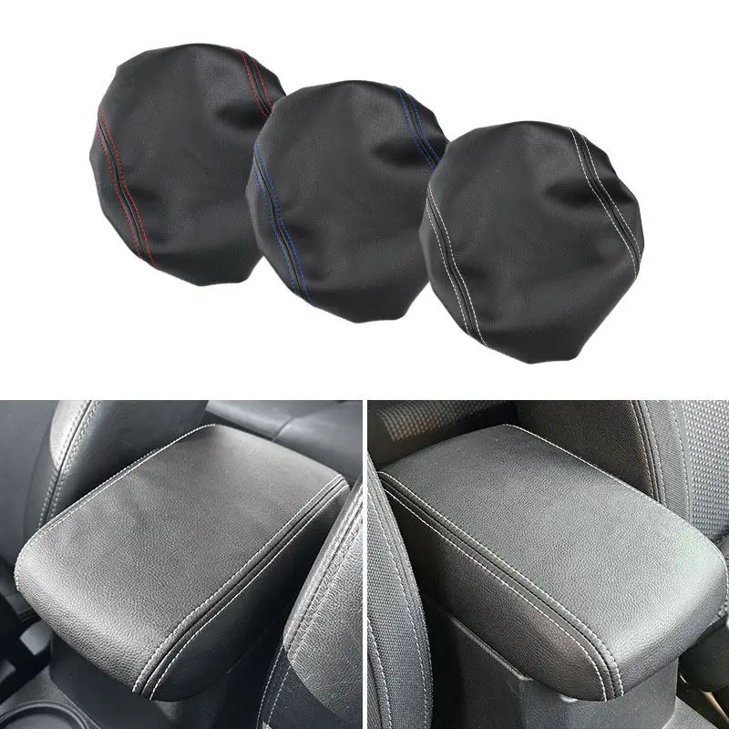 Car Interior Accesories Center Control Armrest Box Cover Microfiber Leather Elastic Band Type For Subaru Forester 2013-2018